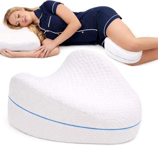 Contour Legacy leg and knee support pillow positioned between legs