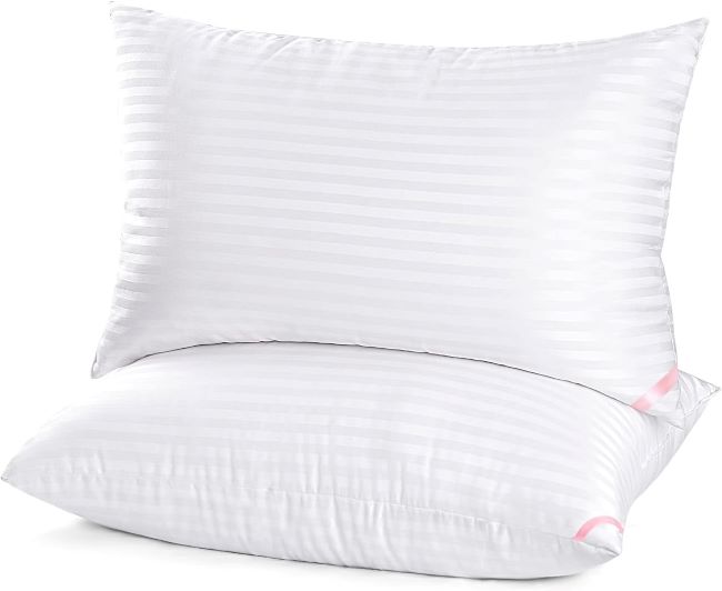 EIUE Hotel Collection Pillows – Soft hotel-style down alternative pillows, queen size 2-pack for side and back sleepers.