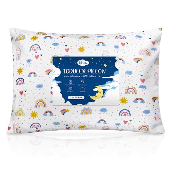 Toddler Pillow for Sleeping Washable with Pillowcase