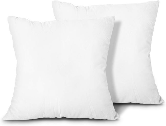EDOW lightweight 18x18 down alternative throw pillow inserts with soft polyester filling for indoor couch cushions