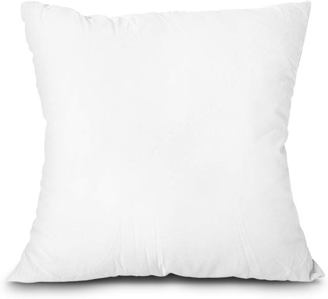 EDOW soft decorative pillow insert 18x18 with machine washable down alternative filling for sofas and beds