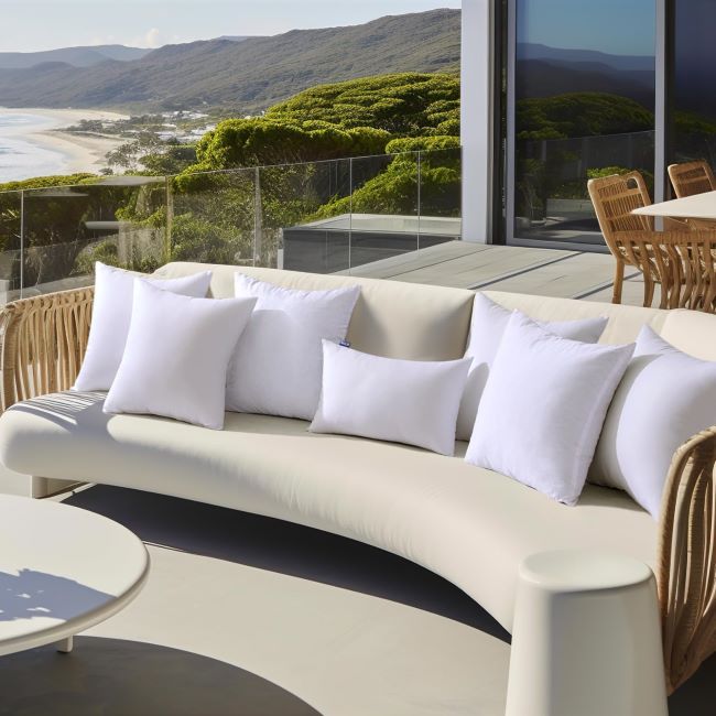 MIULEE outdoor waterproof 12x20 pillow inserts designed for patio furniture, porch swings, and outdoor seating comfort