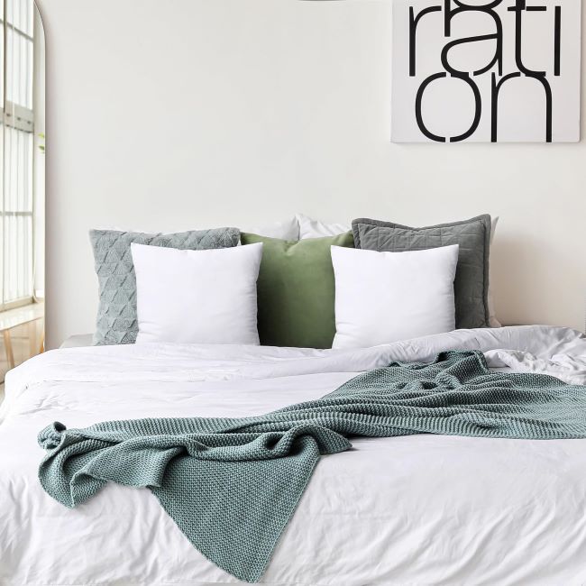 Utopia Bedding white decorative throw pillow inserts with soft supportive filling for sofas, beds, and couches