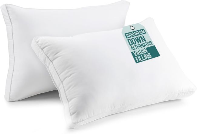 Utopia Bedding queen size down alternative pillows with cooling comfort and hotel-quality fluffy sleep support
