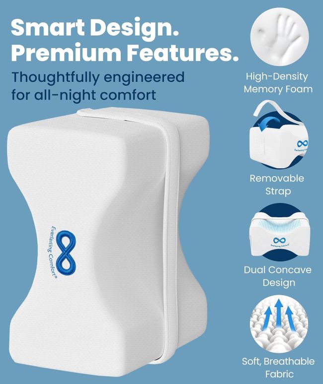 Everlasting Comfort knee pillow for leg and knee support