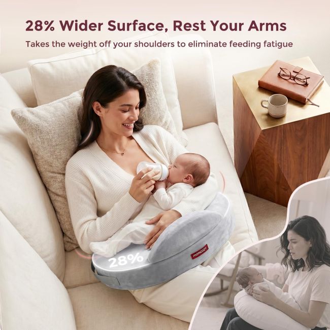 Momcozy Cozylite nursing pillow for baby feeding